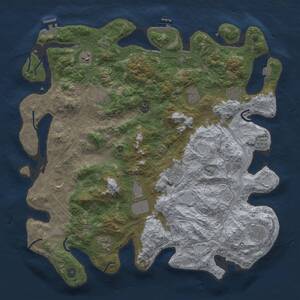 Thumbnail Rust Map: Procedural Map, Size: 4500, Seed: 679523283, 17 Monuments