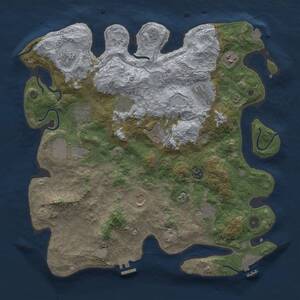 Thumbnail Rust Map: Procedural Map, Size: 4000, Seed: 930125914, 17 Monuments