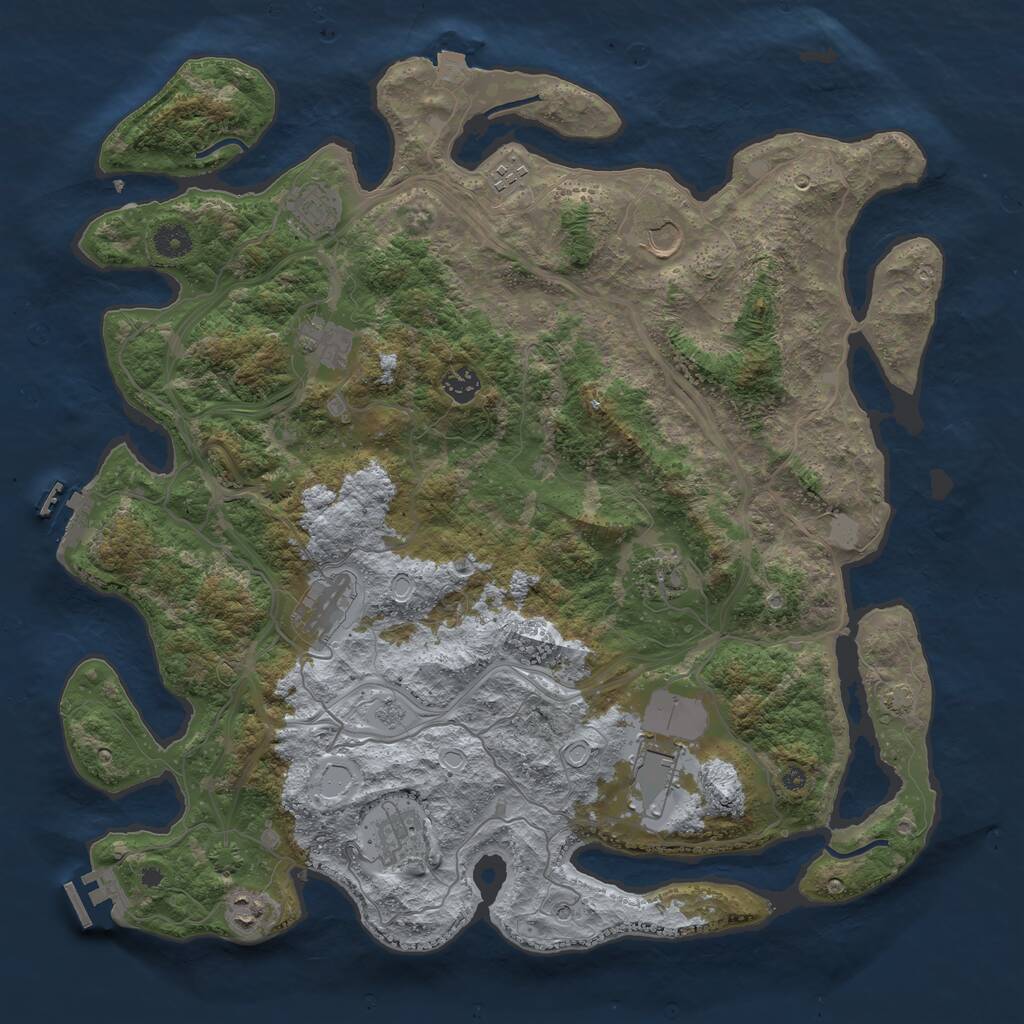 Rust Map: Procedural Map, Size: 4250, Seed: 1529086546, 16 Monuments