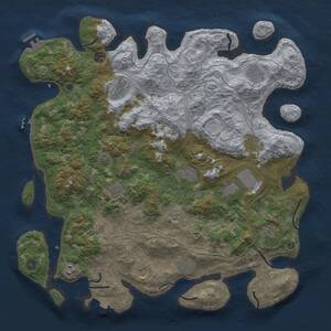 Thumbnail Rust Map: Procedural Map, Size: 4500, Seed: 1276068115, 17 Monuments