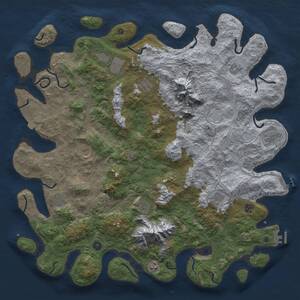 Thumbnail Rust Map: Procedural Map, Size: 5000, Seed: 2027839826, 17 Monuments