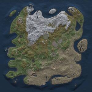 Thumbnail Rust Map: Procedural Map, Size: 4000, Seed: 4500916, 16 Monuments