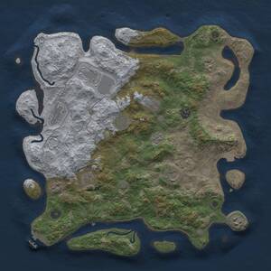 Thumbnail Rust Map: Procedural Map, Size: 4000, Seed: 186607043, 15 Monuments