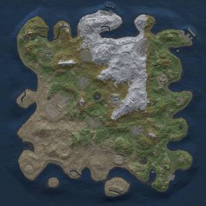 Thumbnail Rust Map: Procedural Map, Size: 4000, Seed: 1890613240, 17 Monuments