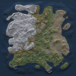 Thumbnail Rust Map: Procedural Map, Size: 4000, Seed: 1105175032, 16 Monuments