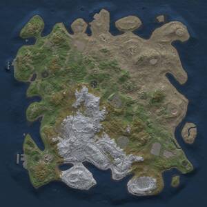 Thumbnail Rust Map: Procedural Map, Size: 4250, Seed: 489225202, 17 Monuments