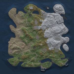 Thumbnail Rust Map: Procedural Map, Size: 4000, Seed: 511935388, 17 Monuments