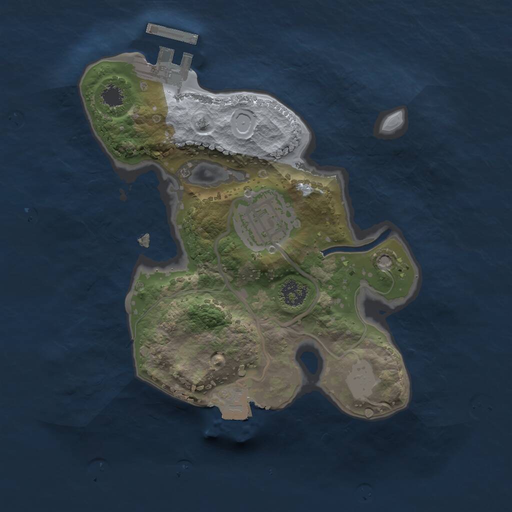 Rust Map: Procedural Map, Size: 2000, Seed: 562358, 3 Monuments