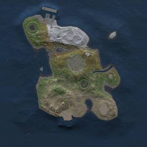 Thumbnail Rust Map: Procedural Map, Size: 2000, Seed: 562358, 3 Monuments