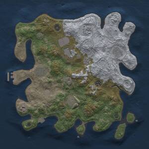 Thumbnail Rust Map: Procedural Map, Size: 3500, Seed: 2112844306, 13 Monuments