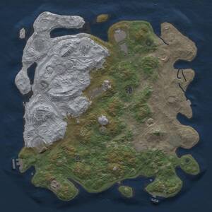 Thumbnail Rust Map: Procedural Map, Size: 4500, Seed: 1722505394, 17 Monuments