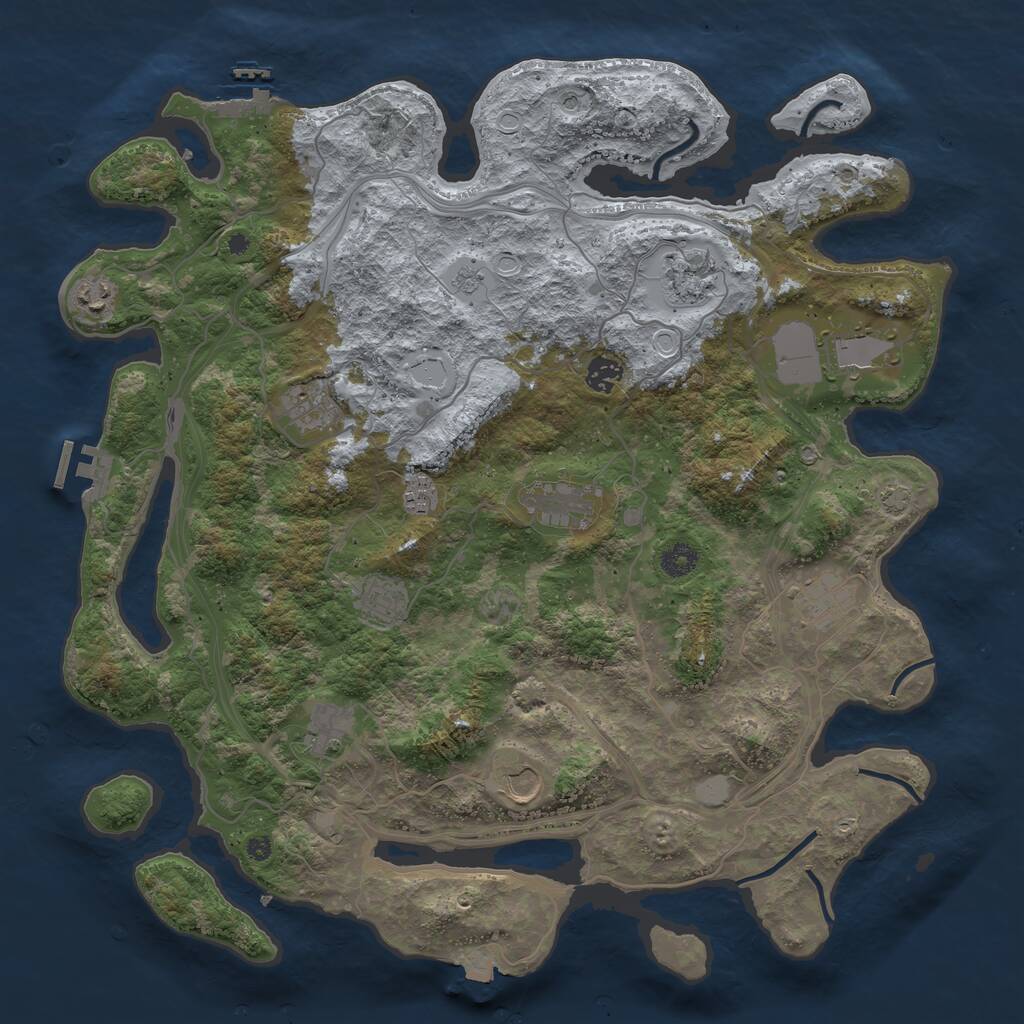 Rust Map: Procedural Map, Size: 4250, Seed: 1531496577, 17 Monuments