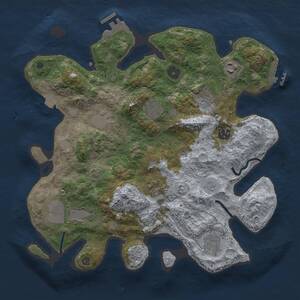 Thumbnail Rust Map: Procedural Map, Size: 3500, Seed: 1388491696, 14 Monuments