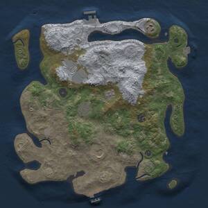 Thumbnail Rust Map: Procedural Map, Size: 3500, Seed: 2026132338, 13 Monuments