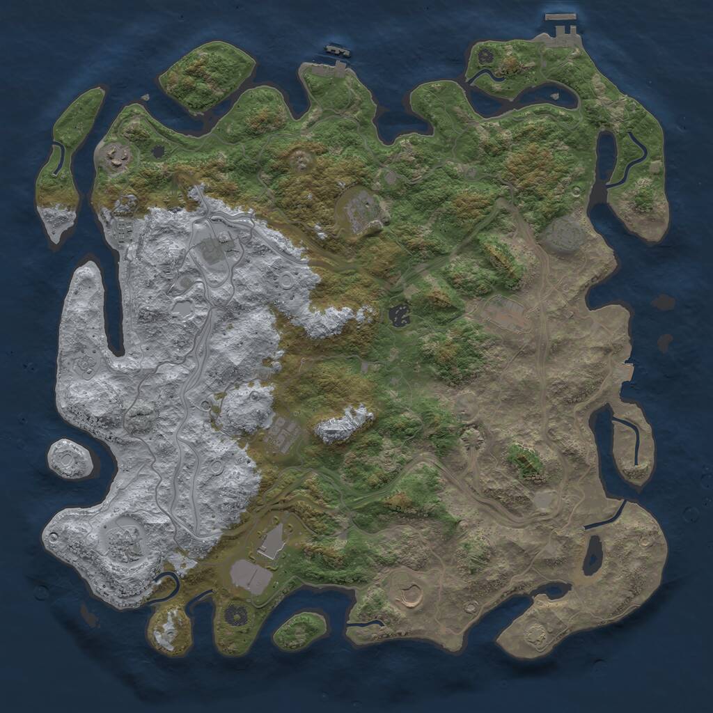 Rust Map: Procedural Map, Size: 4650, Seed: 1112457112, 17 Monuments