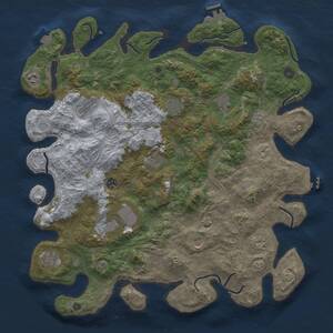 Thumbnail Rust Map: Procedural Map, Size: 4500, Seed: 666357641, 17 Monuments