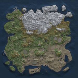 Thumbnail Rust Map: Procedural Map, Size: 4500, Seed: 253476091, 17 Monuments