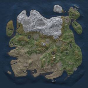 Thumbnail Rust Map: Procedural Map, Size: 3500, Seed: 76929835, 15 Monuments