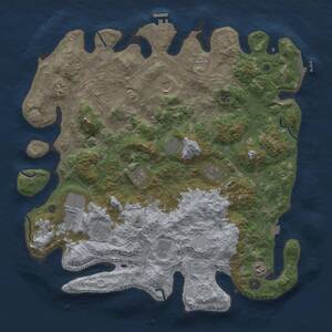 Thumbnail Rust Map: Procedural Map, Size: 4500, Seed: 1792501802, 17 Monuments