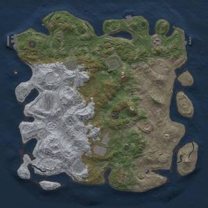 Thumbnail Rust Map: Procedural Map, Size: 4250, Seed: 1823878266, 17 Monuments