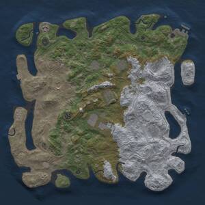 Thumbnail Rust Map: Procedural Map, Size: 4500, Seed: 2016759389, 17 Monuments