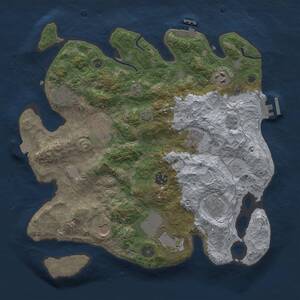 Thumbnail Rust Map: Procedural Map, Size: 3500, Seed: 1141862511, 15 Monuments