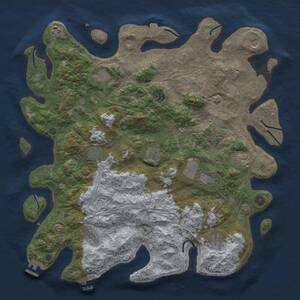 Thumbnail Rust Map: Procedural Map, Size: 4500, Seed: 74643647, 17 Monuments