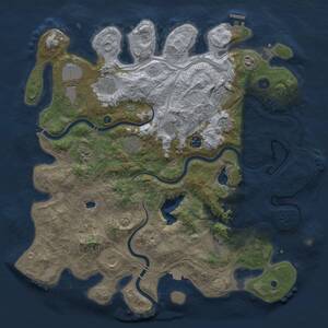 Thumbnail Rust Map: Procedural Map, Size: 4250, Seed: 1292857420, 17 Monuments