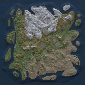 Thumbnail Rust Map: Procedural Map, Size: 4500, Seed: 1056189940, 16 Monuments