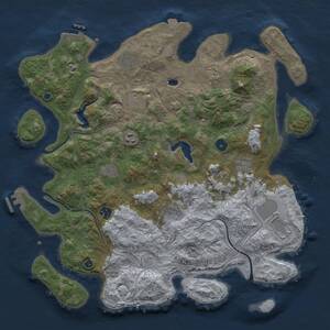 Thumbnail Rust Map: Procedural Map, Size: 4250, Seed: 1237370426, 16 Monuments