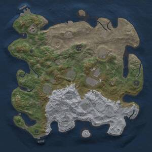 Thumbnail Rust Map: Procedural Map, Size: 3750, Seed: 146619124, 15 Monuments