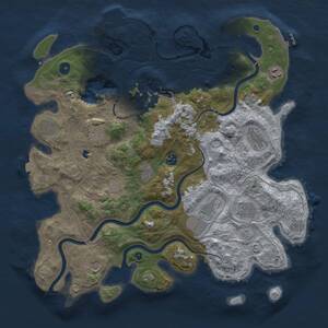 Thumbnail Rust Map: Procedural Map, Size: 4250, Seed: 671668, 16 Monuments
