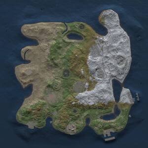 Thumbnail Rust Map: Procedural Map, Size: 3000, Seed: 1150181033, 10 Monuments