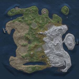 Thumbnail Rust Map: Procedural Map, Size: 3500, Seed: 2005100077, 15 Monuments