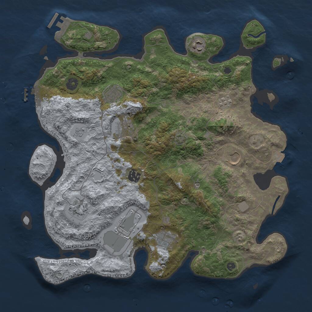 Rust Map: Procedural Map, Size: 3731, Seed: 5108979, 15 Monuments