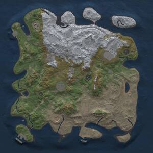 Thumbnail Rust Map: Procedural Map, Size: 4000, Seed: 1573807067, 16 Monuments