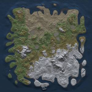 Thumbnail Rust Map: Procedural Map, Size: 5000, Seed: 1651613754, 17 Monuments