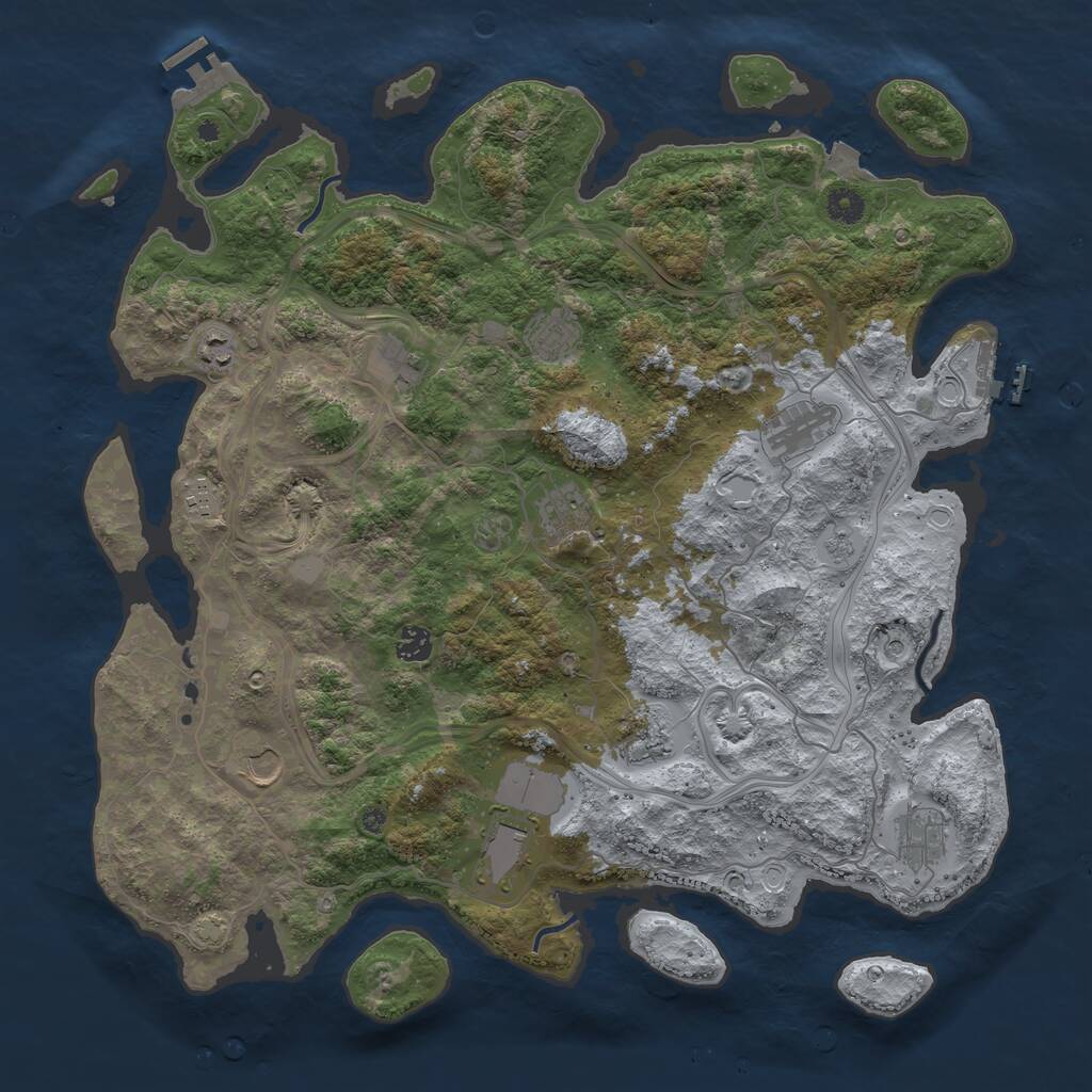 Rust Map: Procedural Map, Size: 4400, Seed: 177, 17 Monuments