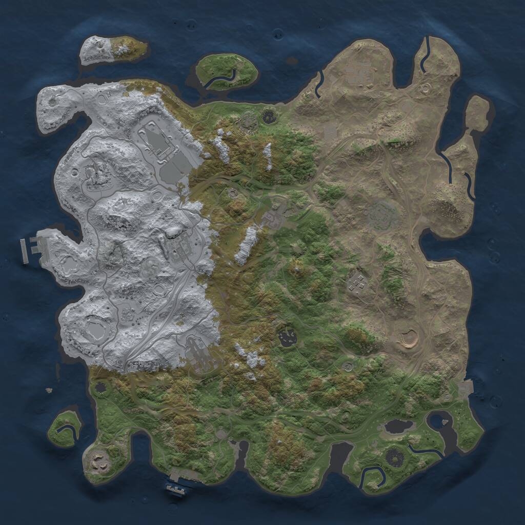 Rust Map: Procedural Map, Size: 4253, Seed: 1963988898, 17 Monuments