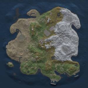 Thumbnail Rust Map: Procedural Map, Size: 3500, Seed: 1001302509, 14 Monuments