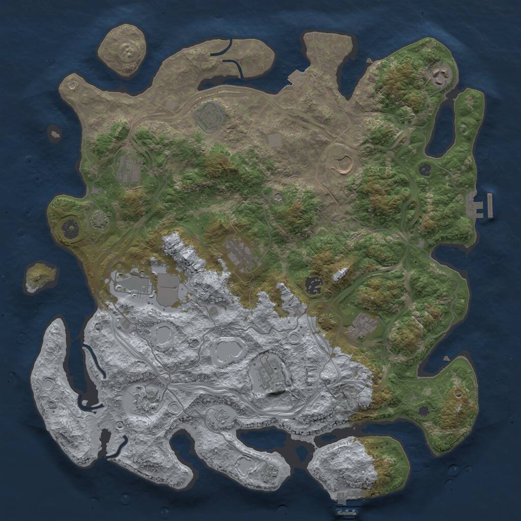 Rust Map: Procedural Map, Size: 4250, Seed: 1398024792, 17 Monuments