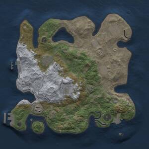 Thumbnail Rust Map: Procedural Map, Size: 3000, Seed: 1219956958, 11 Monuments