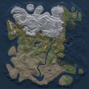 Thumbnail Rust Map: Procedural Map, Size: 4250, Seed: 1583668975, 17 Monuments