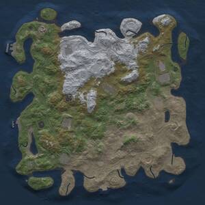 Thumbnail Rust Map: Procedural Map, Size: 4651, Seed: 505832334, 17 Monuments