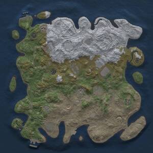 Thumbnail Rust Map: Procedural Map, Size: 4250, Seed: 1663753531, 17 Monuments