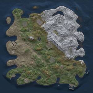 Thumbnail Rust Map: Procedural Map, Size: 4000, Seed: 871107970, 16 Monuments