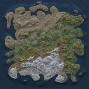 Thumbnail Rust Map: Procedural Map, Size: 4250, Seed: 601957, 17 Monuments