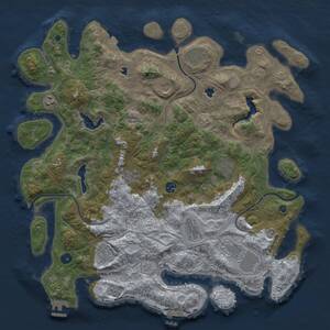 Thumbnail Rust Map: Procedural Map, Size: 4500, Seed: 904792893, 16 Monuments