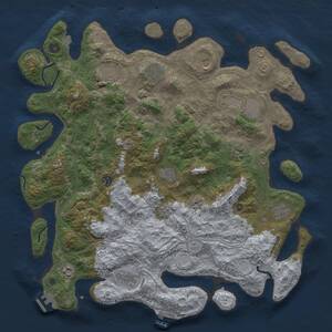 Thumbnail Rust Map: Procedural Map, Size: 4500, Seed: 904792893, 17 Monuments