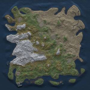 Thumbnail Rust Map: Procedural Map, Size: 4500, Seed: 290337140, 17 Monuments